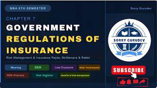Government Regulations of Insurance | UNIT 7 | Insurance & Risk Management | BBA 8th Semester