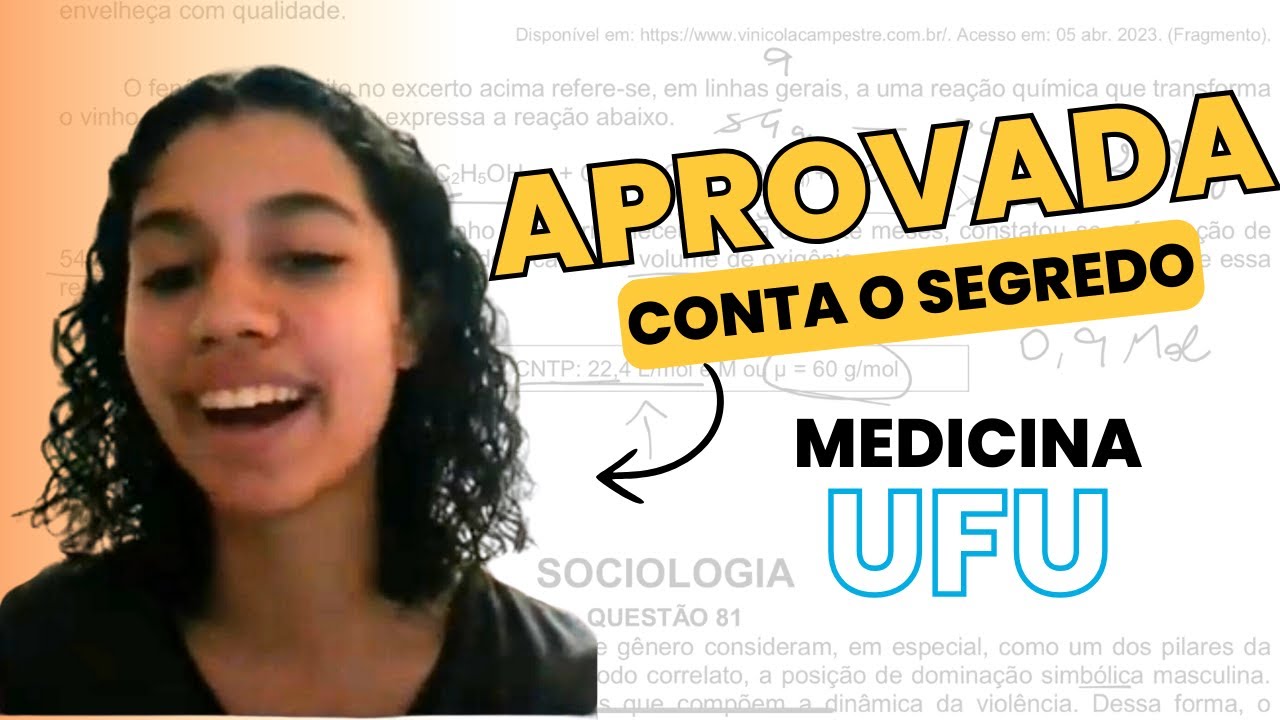 Entrevista com aprovada em MEDICINA NA UFU 🤩 INCRÍVEL!!!