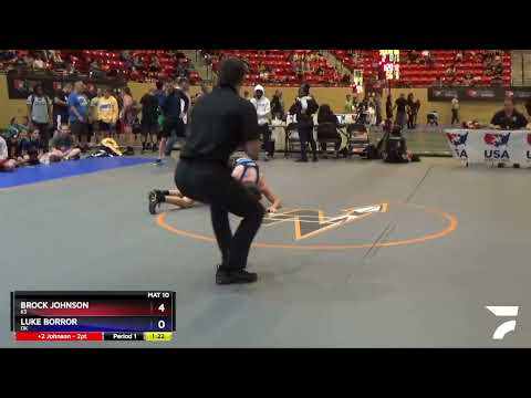 120 Lbs Champ. Round 1 - Brock Johnson, KS Vs Luke Borror, OK 42bb