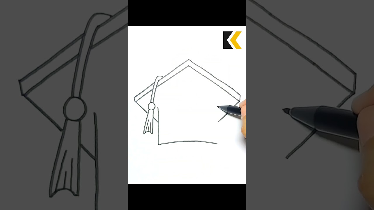 How To Draw Graduation Cap Easily #graduationcap #graduate #graduation #drawingtutorial #drawing