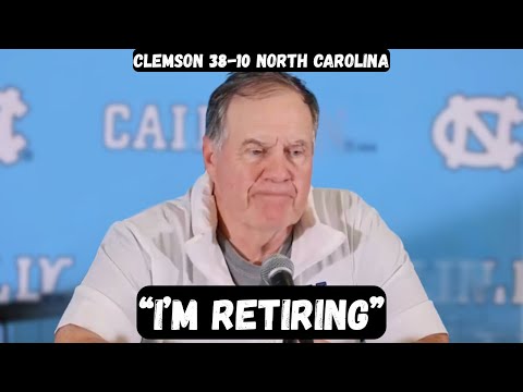 Bill Belichick RETIRES from College Football - Post Game Interview - Clemson vs North Carolina 