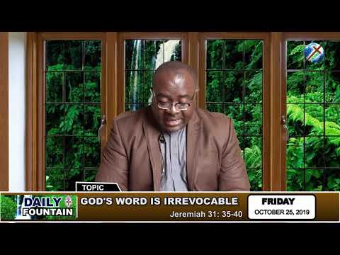 DAILY FOUNTAIN OF OCTOBER 25, 2019 - VEN. EMEKA EZEJI