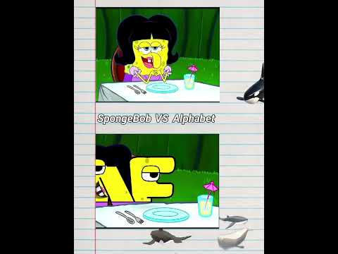 Spongebob vs alphabet lore animation squidward dinner funny videos for kids