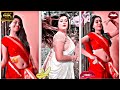 Hot India Saree Girl Showing Cleavage In Red And White Twerk In Saree On Srk Song