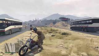 GTA V  (高速道路でバイク＆車を逆走してみた！その結果ww