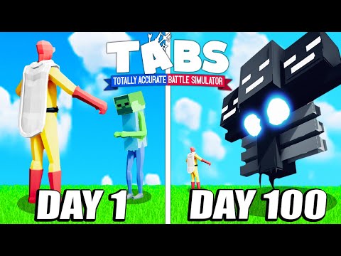 I Survived 100 DAYS as SAITAMA vs MINECRAFT in HARDCORE TABS