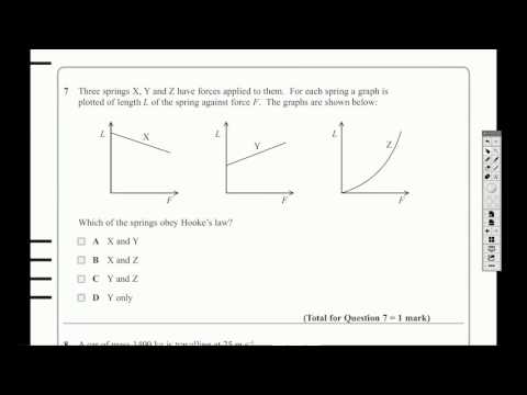Question 1-10 Multiple Choice Edexcel Unit 1: Mechanics and Materials - A Level Physics