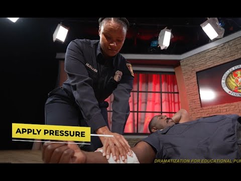 LAFD: First Aid Training -  Stop the Bleed - Pressure Dressing