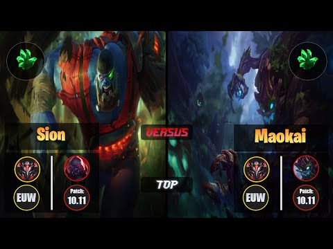 GrandMaster SION [Grasp of the Undying] (Top) VS  MAOKAI - Grandmaster EUW Patch 10.11