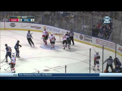 Vladimir Tarasenko rebound wrist shot goal 1-0 Calgary Flames vs St. Louis Blues 11/7/13 NHL Hockey.