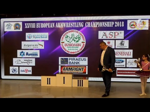 EUROARM MASTERS AND PARA-ARMWRESTLIG 2018 RIGHT ARM AWARDS