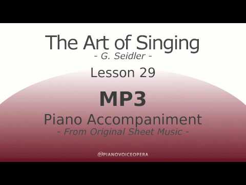 Seidler, The Art of Singing Piano Accompaniment Lesson 29