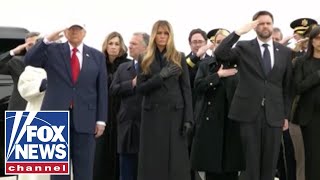WATCH: President Trump attends dignified transfer ceremony
