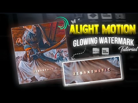 Alight motion glowing watermark tutorial🔥