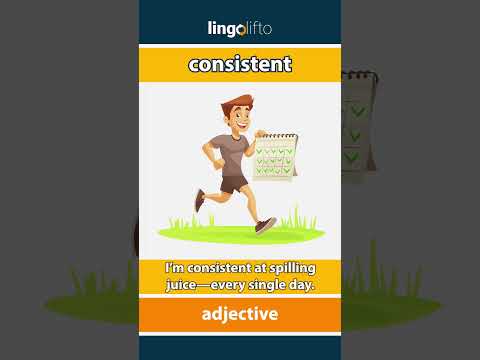 🇬🇧 Consistent Meaning : Flash Card : Learn English Vocabulary