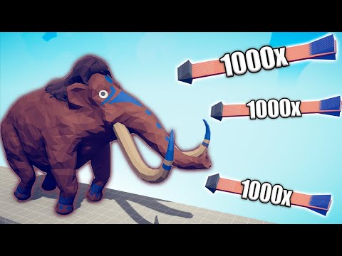 MAMMOTH vs 1000x OVERPOWERED UNITS - TABS | Totally Accurate Battle Simulator 2023