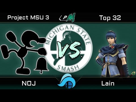Project MSU 3 Top 32 - NOJ (Game & Watch) vs. Lain (Marth/Fox)