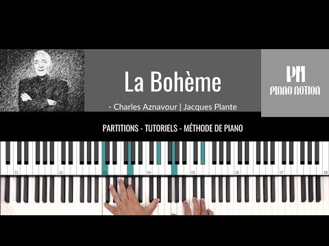 La Boheme - Charles Aznavour (Sheet Music - Piano Solo - Piano Cover - Tutorial)