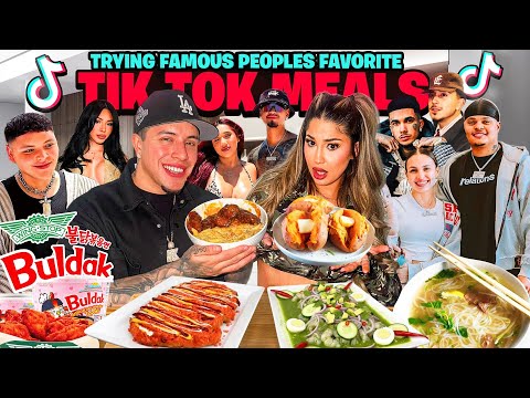 WE TRIED FAMOUS PEOPLES FAVORITE TIK TOK MEALS !! *FIRE AF*