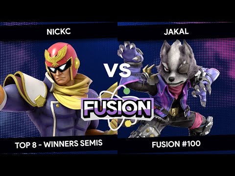 Fusion #100 - NickC (Captain Falcon) vs Jakal (Wolf) - Top 8 - Winners Semis