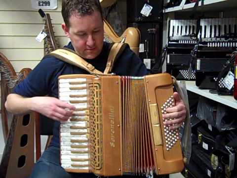 Mark playing the Italian Serenellini 343MW Accordion @ Hobgoblin Music Birmingham
