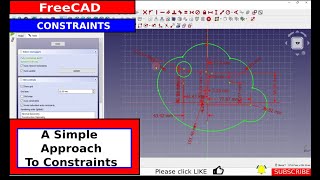 Working with constraints in FreeCAD sketcher.