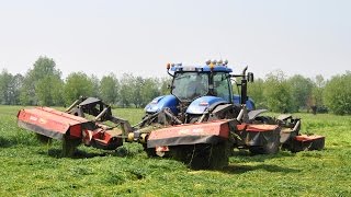 preview picture of video 'New Holland T7060 & Vicon vlinder schijvenmaaier'