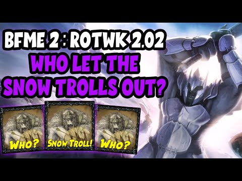 Angmar Snow Troll Domination | Rise of the Witch King | BfME 2 RotWK 2.02 v8.4.0 | Multiplayer 4v4