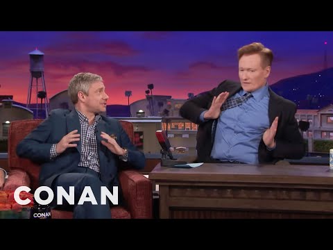 Martin Freeman Makes Conan Do His Terrible British Accent  - CONAN on TBS