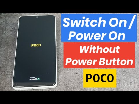 how to switch on poco phone without power button | power on poco without power button