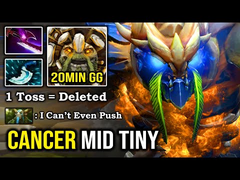 CANCER MID TINY IS BACK with Techies Combo 1 Toss Deleted + Ultra Rare Set 20Min GG 9K DotA 2