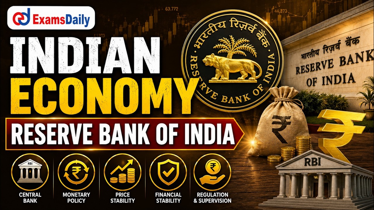 TNPSC 2026 Indian Economy -Reserve Bank of India
