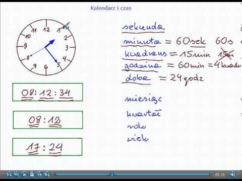Kalendarz i czas - Matematyka Szkoła Podstawowa i Gimnazjum