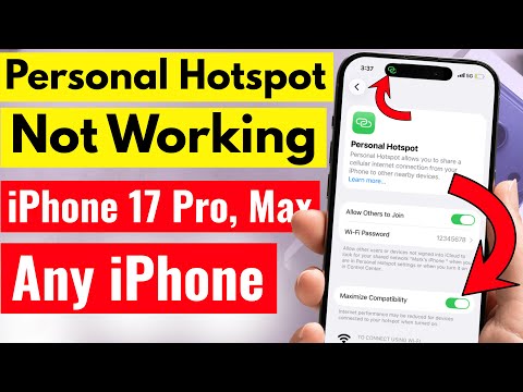 Personal Hotspot Not Working on iPhone 17 Pro, Max, 16, 15, 14 in iOS 26.2