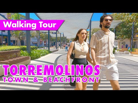 Torremolinos town to beachfront walk - Easter 2023 - Costa del Sol, Spain 4K immersive virtual tour