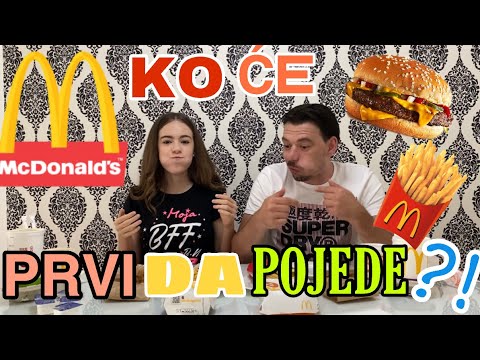 McDonald's CHALLENGE! Nadja VS Cool tata! KO CE BRZE DA POJEDE HRANU IZ MEKA?!