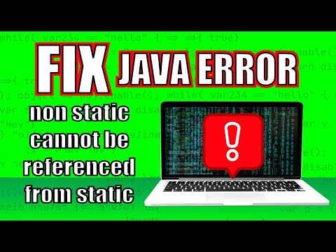 Fix Java Error Non Static Method Or Variable Cannot Be Referenced From A Static Context Tutorial