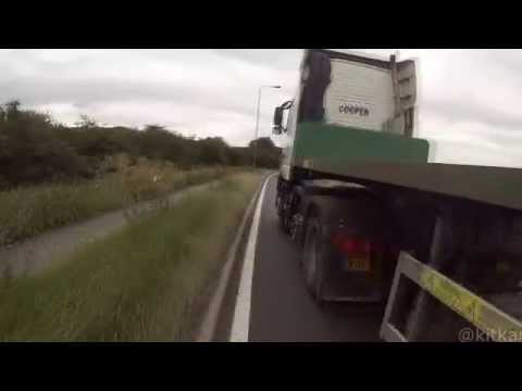 Reckless/criminal overtake by lorry of cyclist