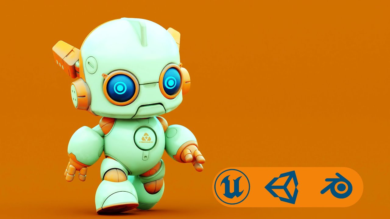 Robo G-8 Auto-Rig Pro Rigged For Mixamo Unreal Engine Unity 3D Model