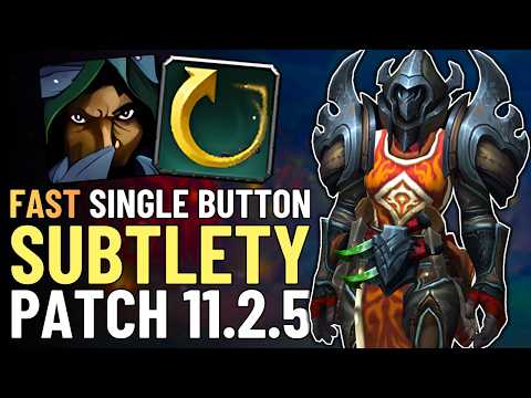 Quick One Button Subtlety Rogue Guide | Single-Button DPS Build WoW Patch 11.2.5