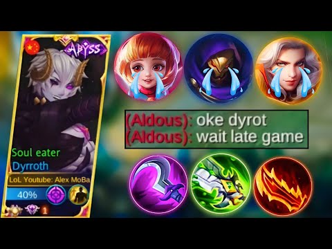 GLOBAL DYRROTH VS 500 STACK ALDOUS LATE GAME WHO WIN?? - MOBILE LEGENDS