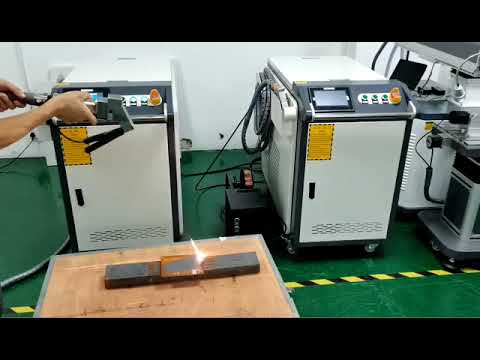 1000w laser cleaning machine on metal rust test video for Simon
