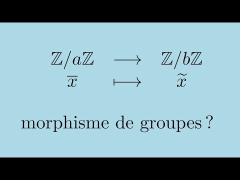 Morphisme de groupes : question piège