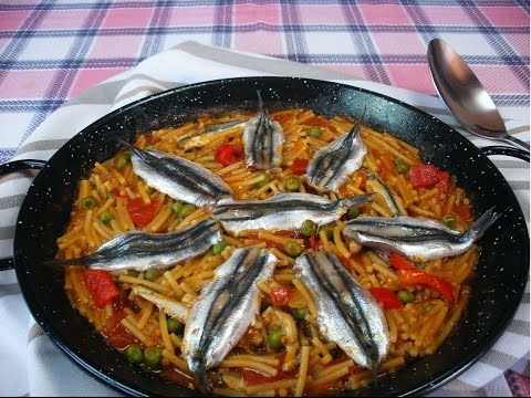Fideos con boquerones