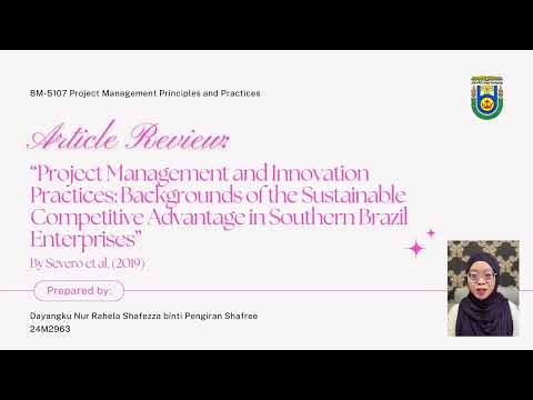 BM-5107 Article Review - Project Management and Innovation Practices by Severo et al.