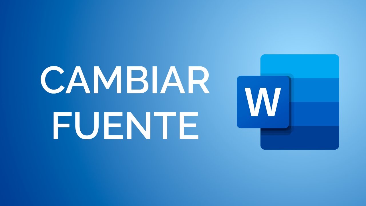 Cómo cambiar el TIPO de LETRA en Word