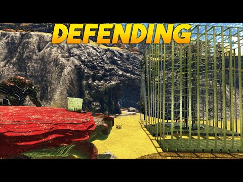 DUO Defending A INSANE Cave Against The ALPHA Tribe - ARK