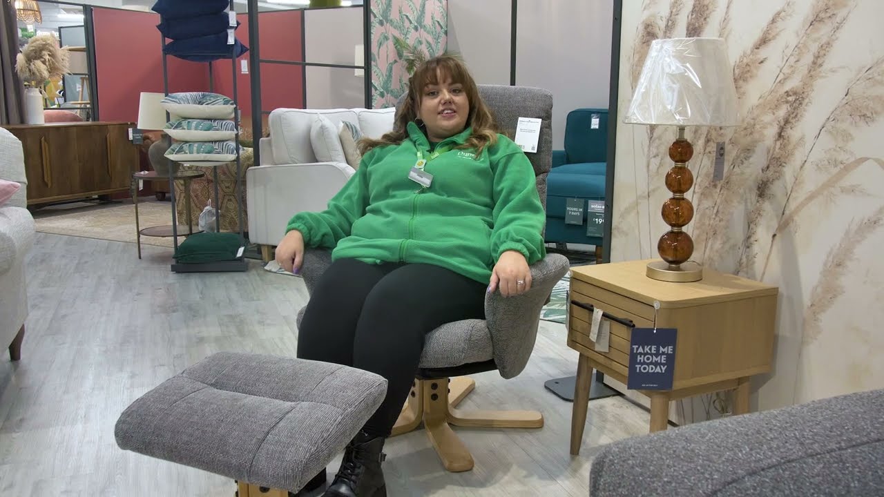 Whitham Swivel Recliner Chair Grey Dunelm