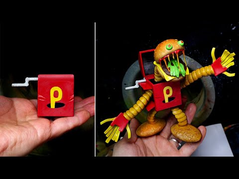 Making Lunch Boxy Boo Sculpture Timelapse [Project: Playtime] HAMBURGER