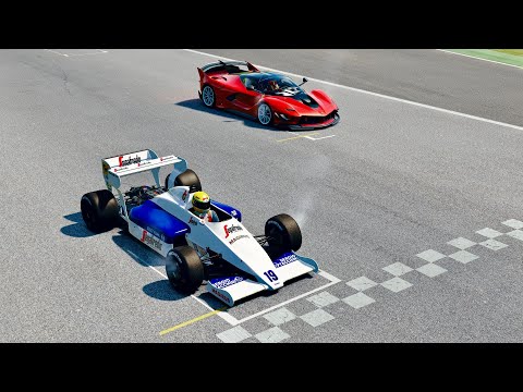 Toleman F1 1984 Ayrton Senna vs Ferrari FXX K EVO at Imola GP